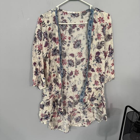 Maurices Open Front Lightweight Floral Cardigan Cover Up Women's Size Small - Picture 1 of 7